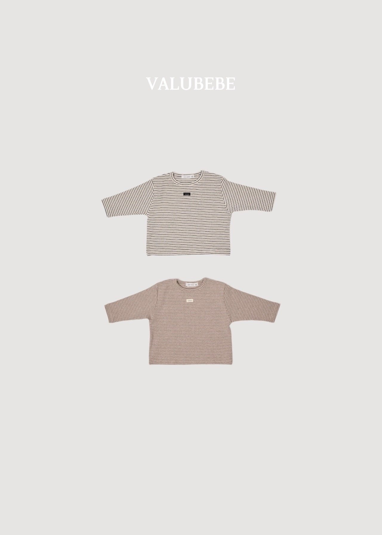 送料無料【予約】/ ウエハースストライプTシャツ/ valubebe