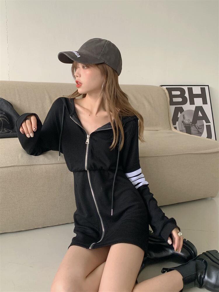 レッドフードドレス オータムスリムフィットジッパースカート ロング 秋物 モンロー74141886316