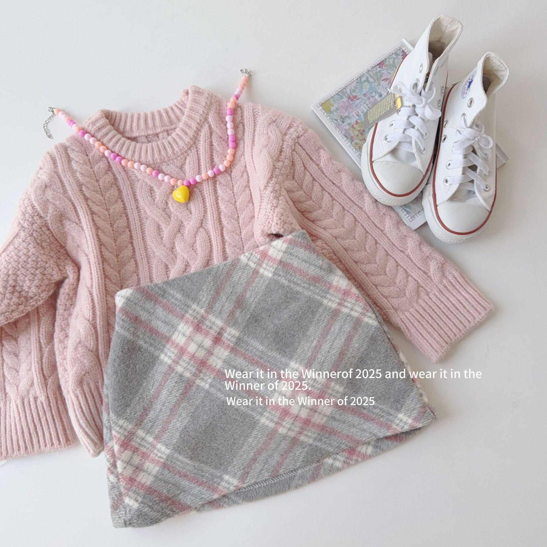 バイアスチェックミニスカート