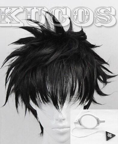 K1636C 名探偵コナン☆ 怪盗キッド 風 コスプレ衣装+右メガネ+ウィッグ