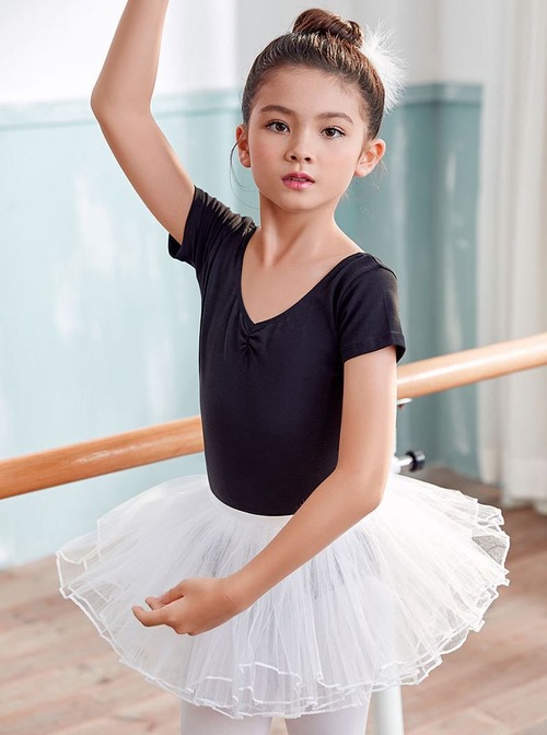 予約 バレエ レオタード チュチュスカート付き  子供 キッズ ジュニア 女の子 女性 可愛い おしゃれ 発表会 コンクール レッスン ノースリーブ ふんわり エレガント 110cm 120cm 130cm 140cm 150cm 160cm　bnr-12002