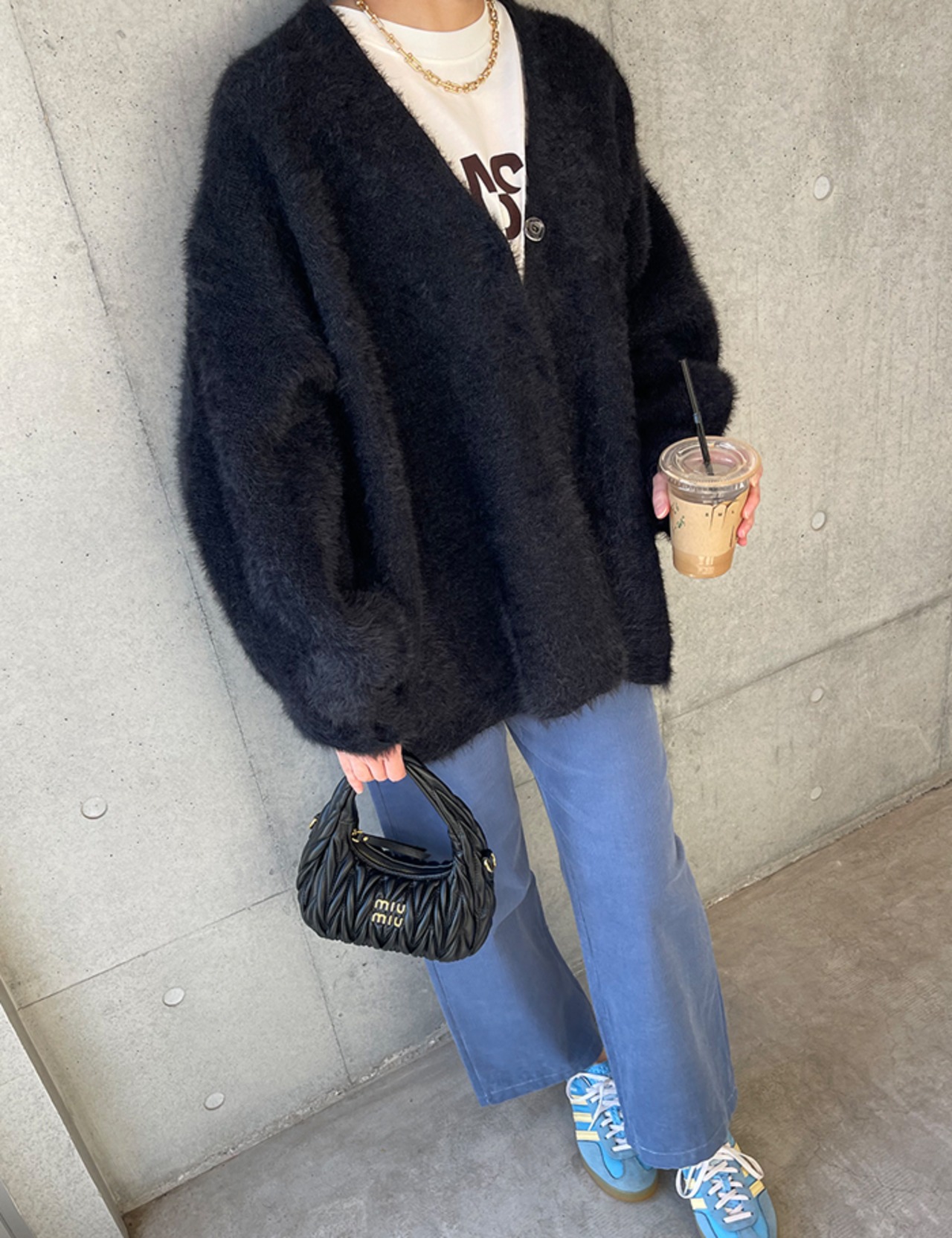 【25aw・再販】Cashmere Over-fit Cardigan_Black