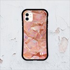 iPhoneケース モルガナイト 4月誕生石｜天然石柄スクエア型 GEM033