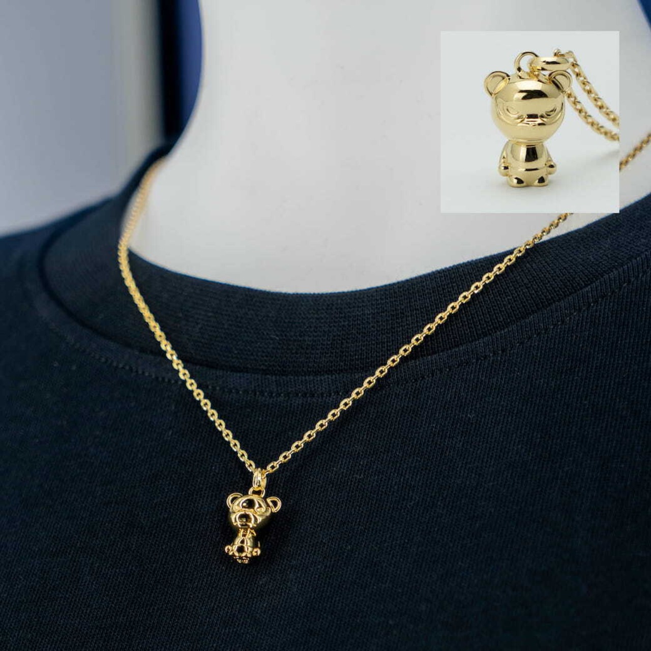 【HIPANDA ハイパンダ】HIPANDA×GARDEL ネックレス HIPANDA×GARDEL SILVER NECKLACE GOLD COATING