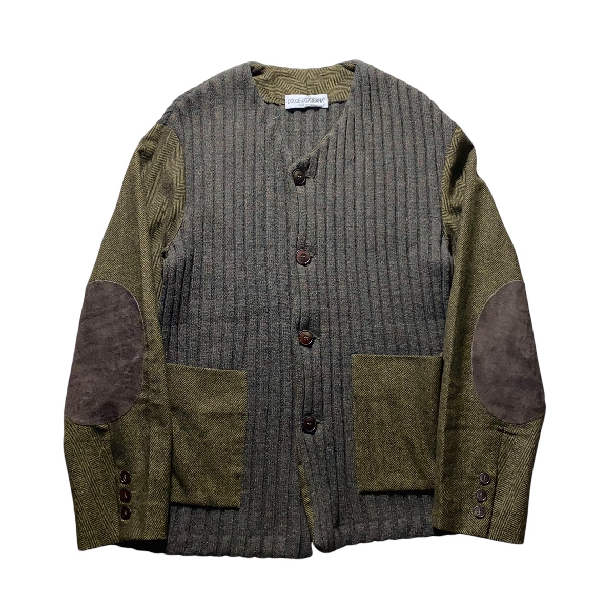 archive DOLCE&GABBANA wool × knit cardigan jacket | NOIR ONLINE