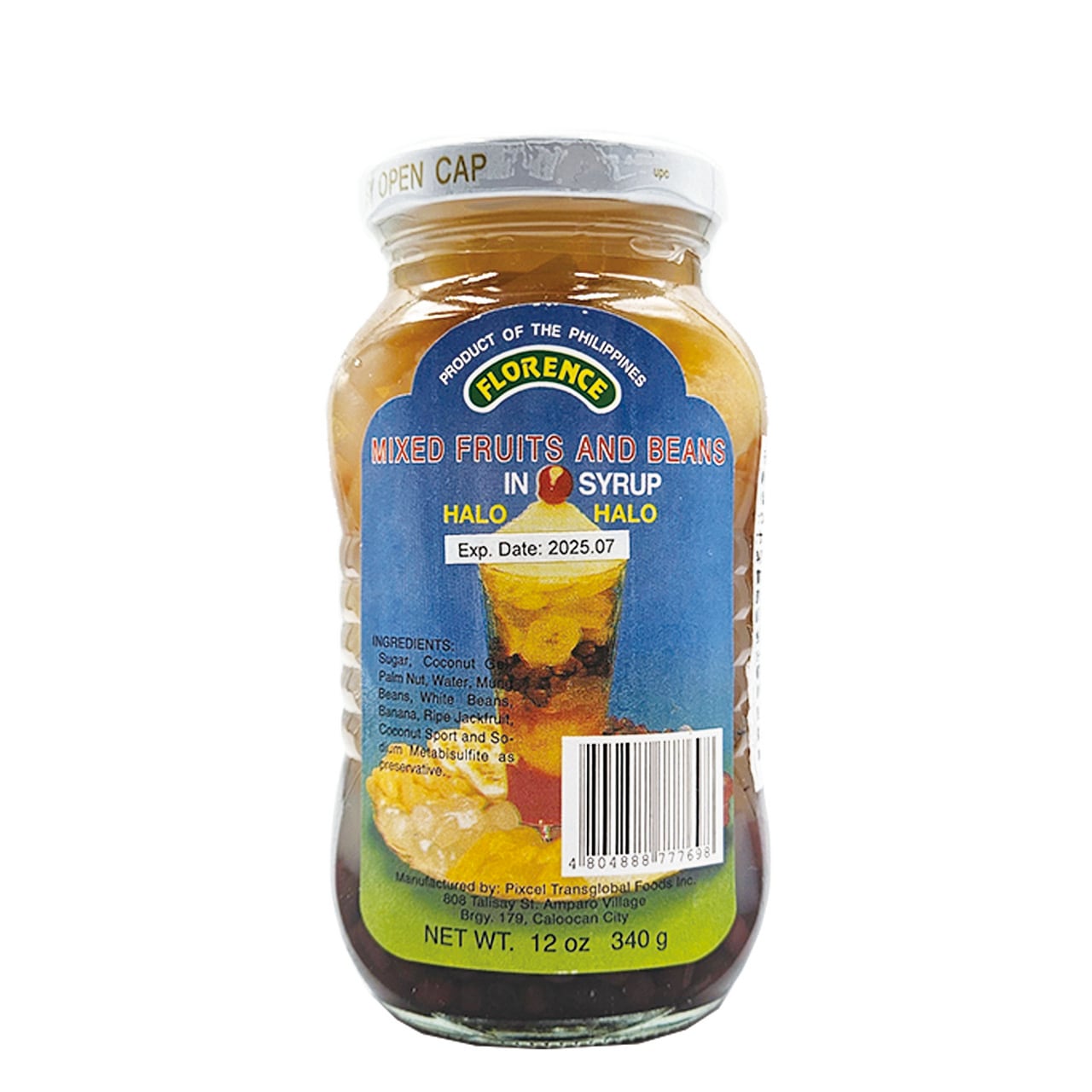 FLORENCE MIXED FRUITS AND BEANS HALO HALO 340g 【フローレンス ミックス フルーツ アンド ビーンズ ハロハロ】