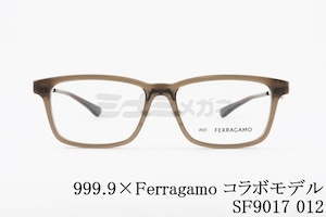 999.9×Ferragamo クリア メガネ SF9017 012 コラボモデル アジアンフィット スクエア 眼鏡 オシャレ ブランド フォーナインズ フェラガモ 正規品