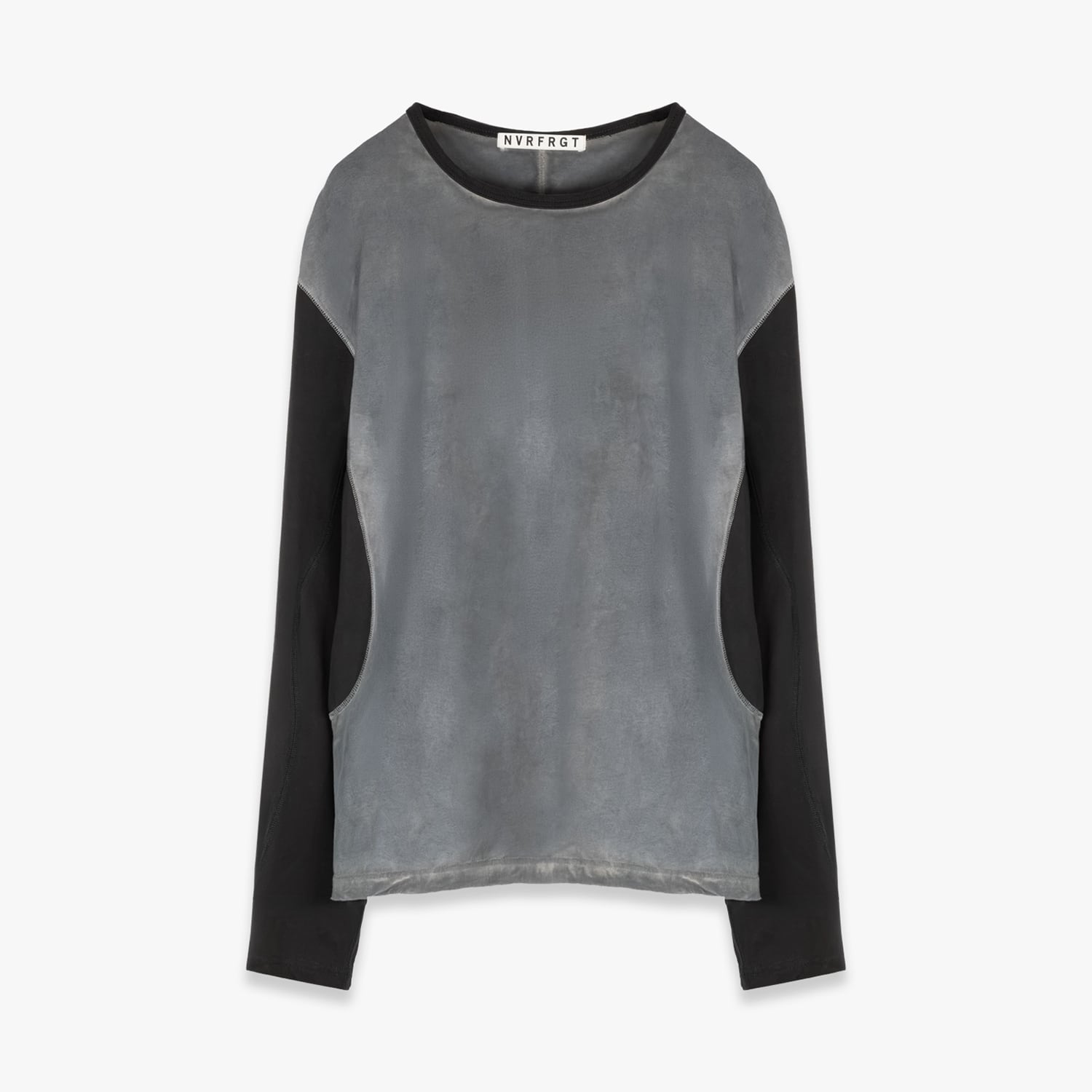 NVRFRGT 26AW DIRTY DYED LONG SLEEVE BASEBALL T-SHIRT (MIDNIGHT)