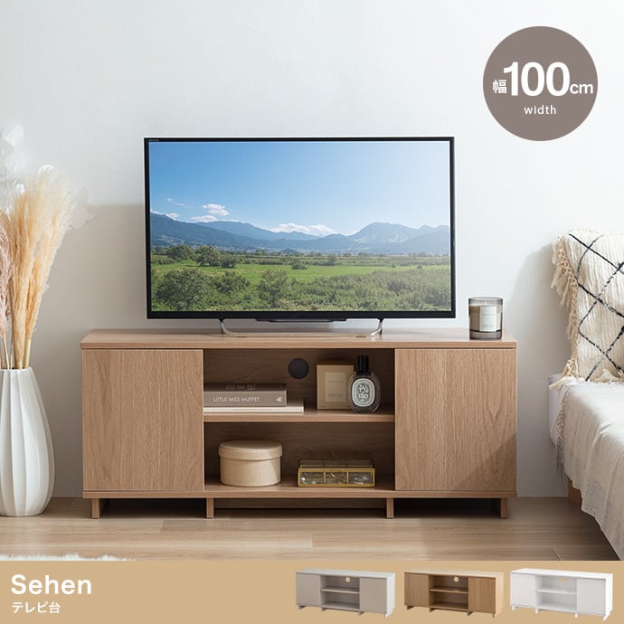 幅100cm】テレビ台 ノイズレスデザイン コードスリット・コード逃がし