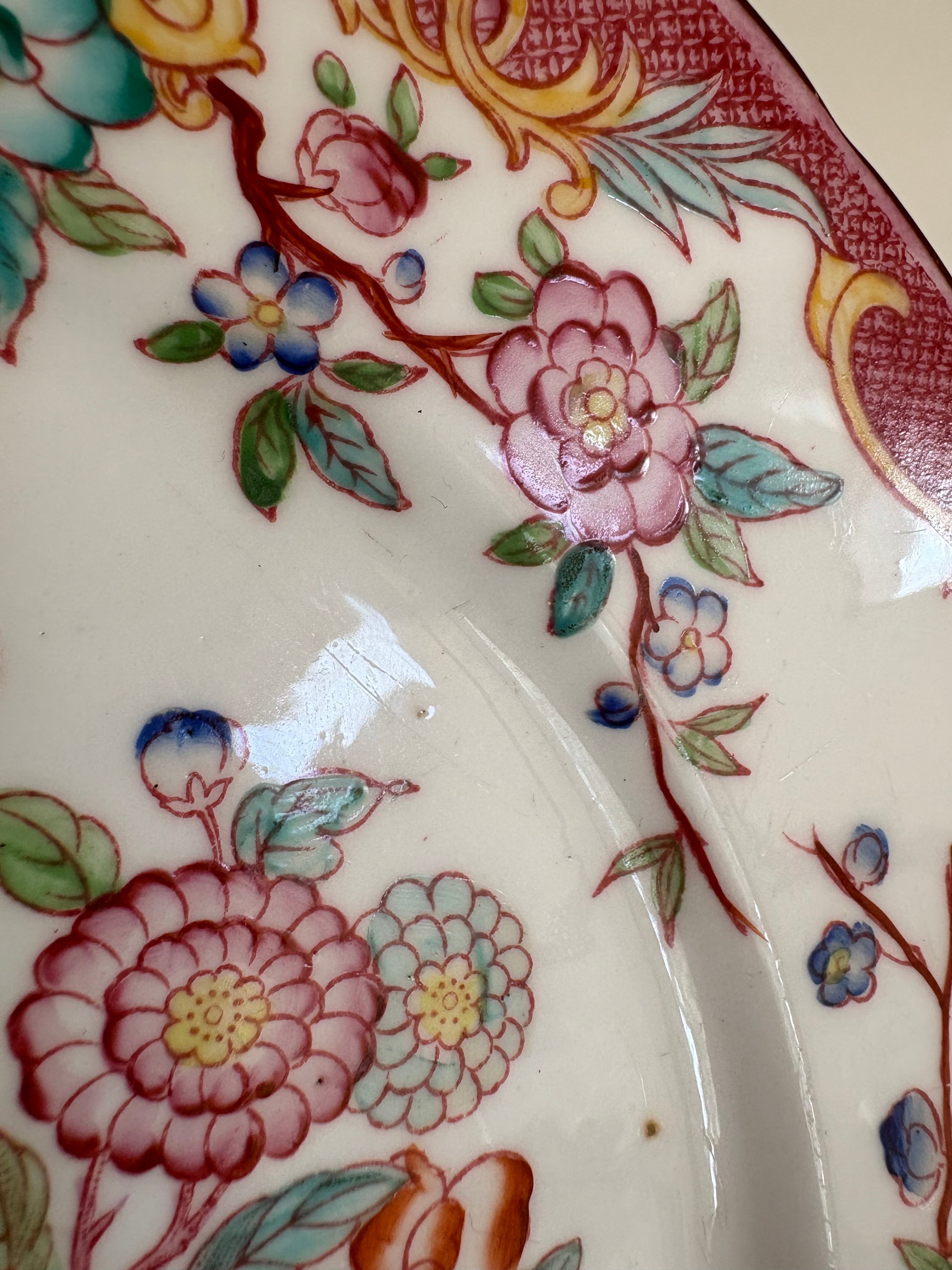 サルグミンヌ MINTON No.216（ミントン）コンポティエ（蝶と花模様