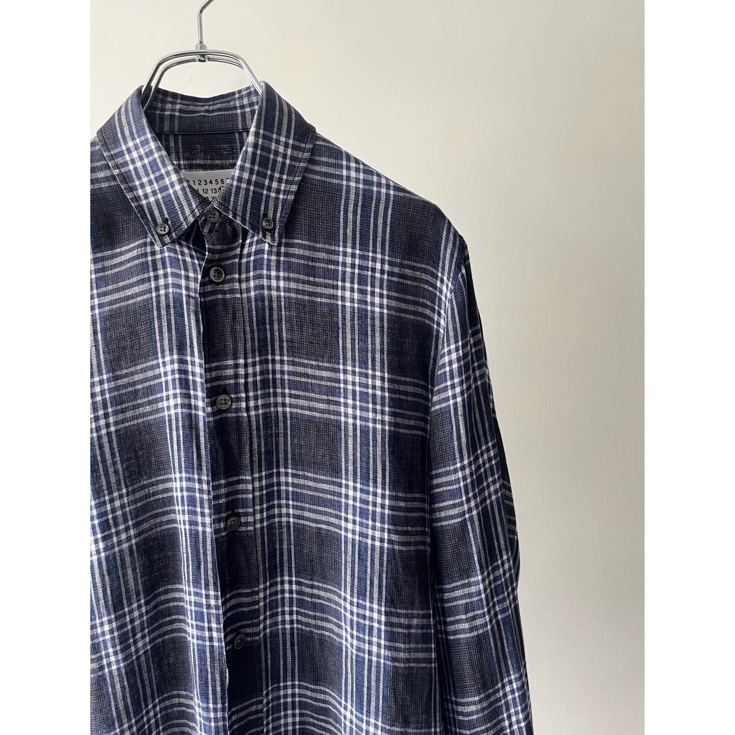 MAISON MARGIELA リネンチェックシャツ　39 Maison Margiela- linen check shirt | ROOT online
