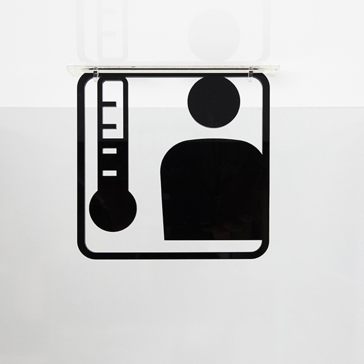 ツケレルン（3Wayピクトサイン）軽量 アクリル 突き出し 看板 （コロナ対策・検温・体温測定）3way-0053 - 3