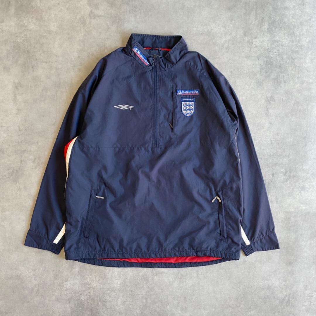 アンブロ イングランド代表 ナイロンジャケット ハーフジップ サッカー 