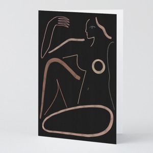 WRAP / Nude on Black ART CARD - Illustrated by Kit Agar-