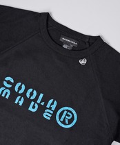 COOLAバスプリントラグランスリーブTシャツ (BLACK×WHITE)　CQ-48025