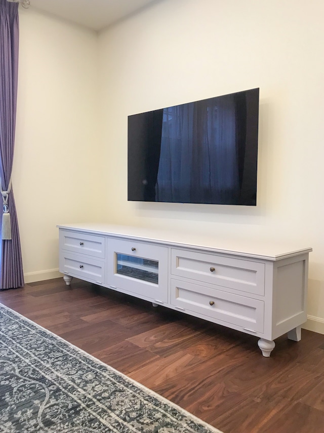 フランスアンティーク調テレビボード (グレー・オーダーメイド家具)W3000大型ローボード