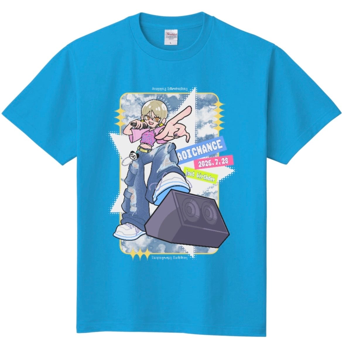 生誕グッズ2024】生誕Tシャツ【水色】 | ちゃんす〜屋さん