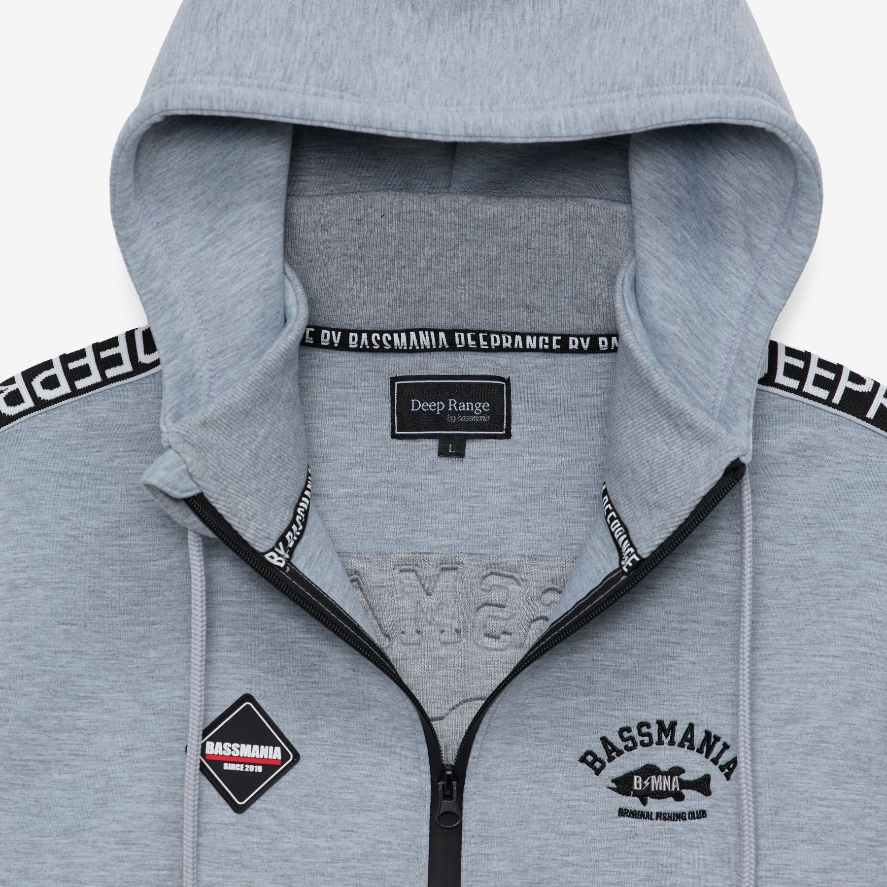 Emboss Logo Sponge Bonding Zip ［GRY］［LIMITED］ | bassmania.jp