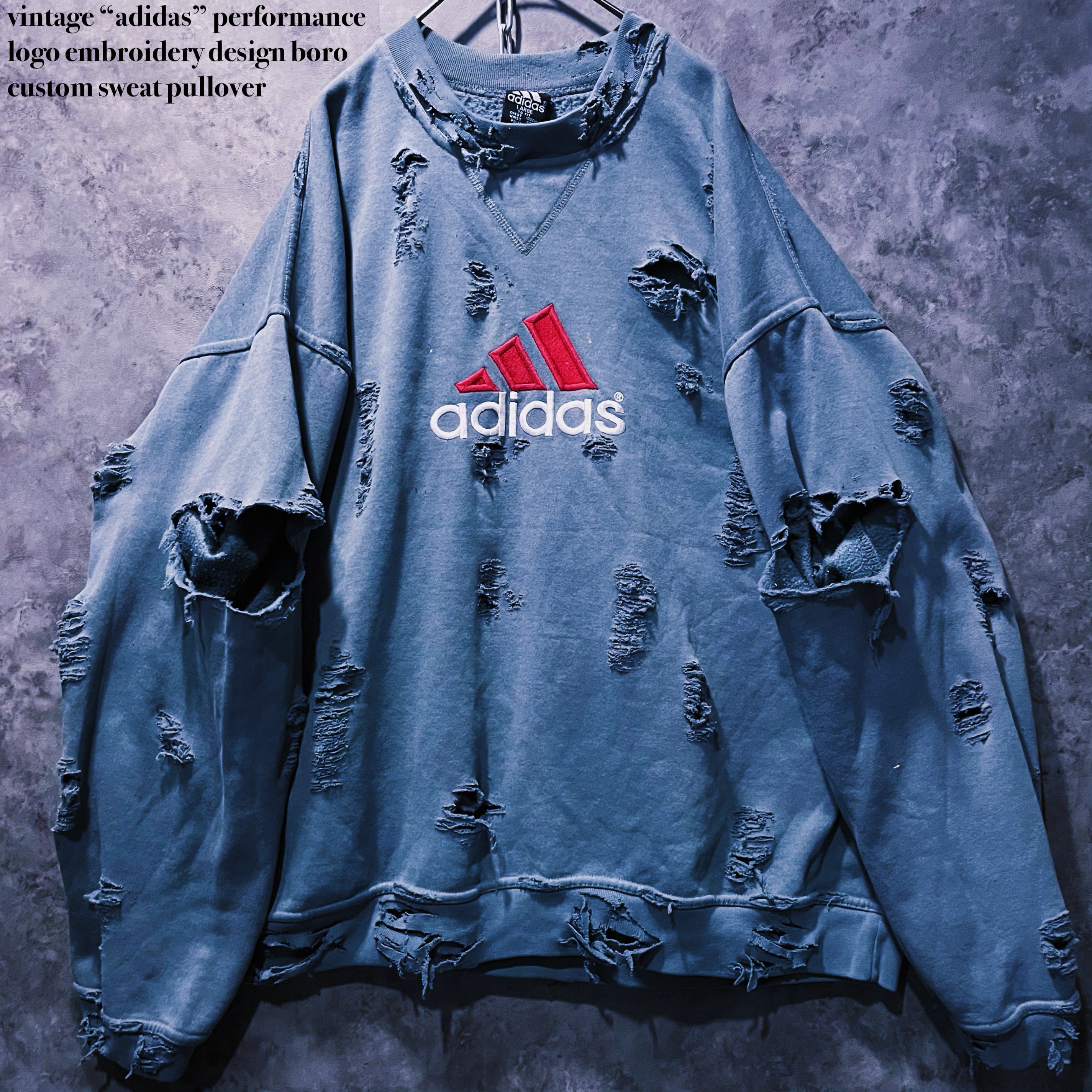 adidas vintage ダメージ ボロ フード ビッグサイズ USA製 adidas vintage ダメージ ボロ フード ビッグサイズ USA製