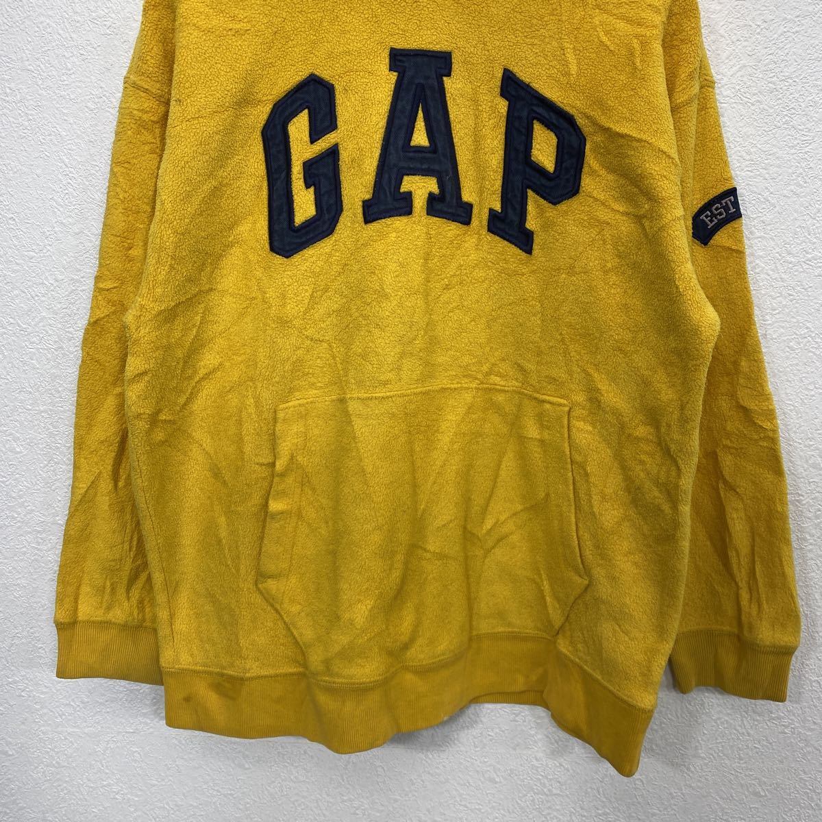 GAP スウェットパーカー キッズ XL イエロー ギャップ ロゴスウェット