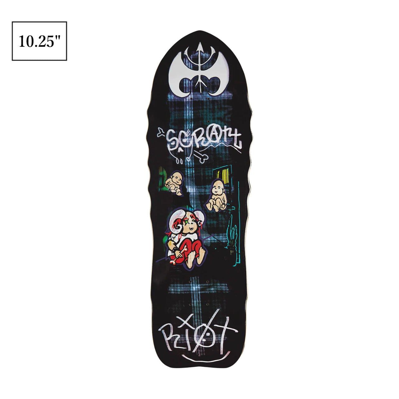 SCRAM (スクラム) OD LID Skateboard Deck 10.25in x 33in スケートボード スケボー デッキ ブランド  カスタムシェイプ シェイプドボード シェイプデッキ Scram Skates 10インチ 【デッキテープ無料】