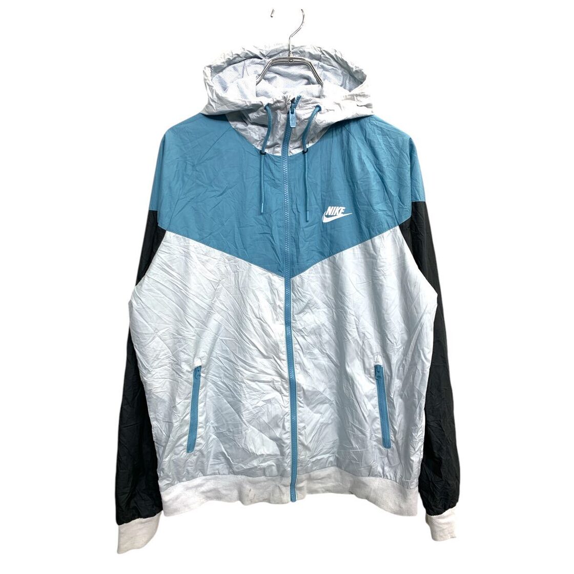 Nike ウィンドブレーカー 白 スウッシュロゴM新品 ナイキ ナイロンジャケット ウーブン オーバーサイズ スウッシュ XL｜ Nike ウィンドブレーカー 白 スウッシュロゴM新品