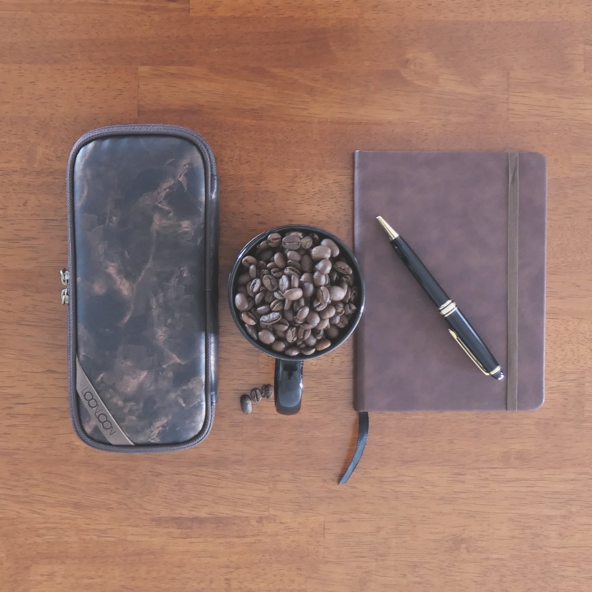 ニューブラウン4個 専用 LOONLOON 600 ウォッシュド ペンケース (ラストブラウン)