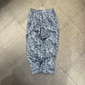 denim print cotton slacks