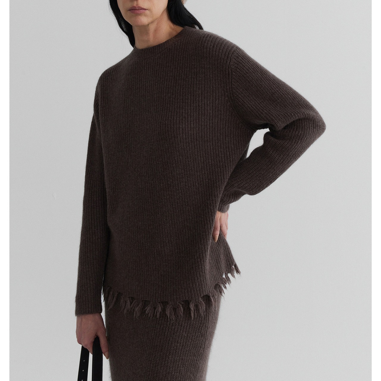 Fringe-Detail Knit T4134