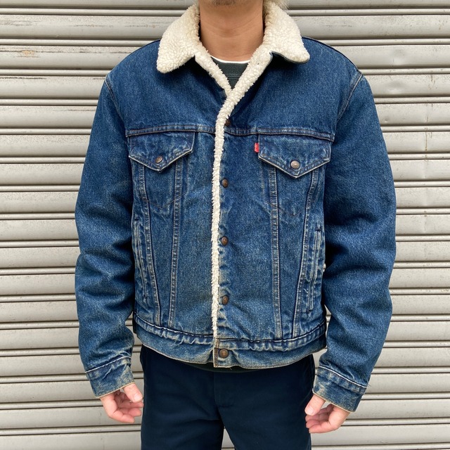 80s Levi's デニムボアジャケット 70608 USA製 44 Gジャン