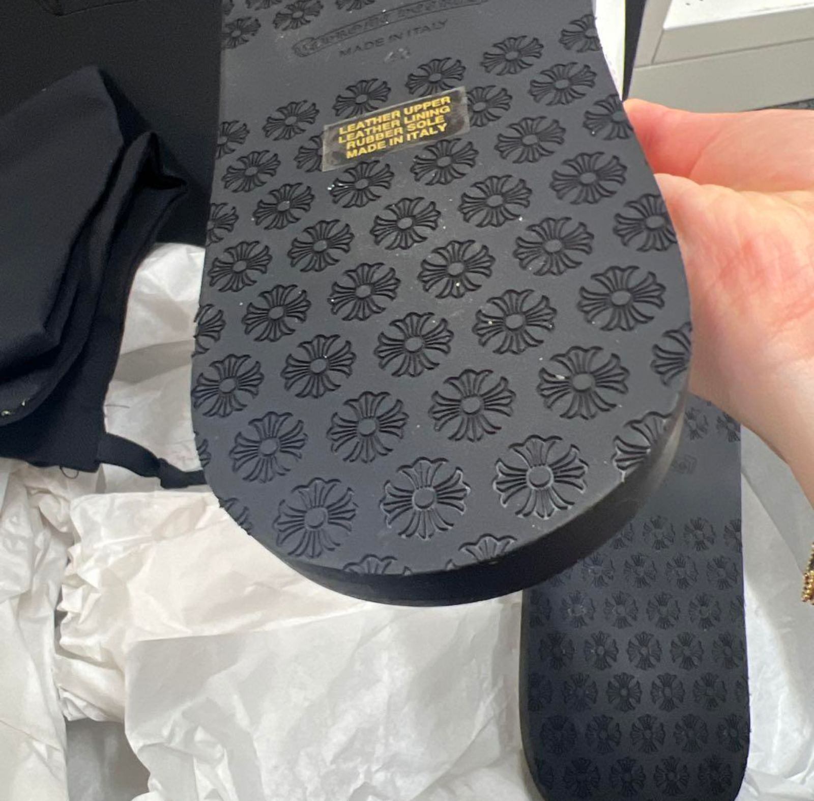 chrome hearts クロムハーツ 希少 クロスパッチ サンダル 39 CHROME