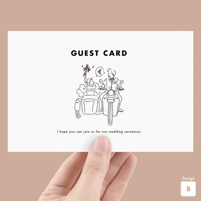 ゲストカード／選べるイラスト【ハガキサイズ・20枚】