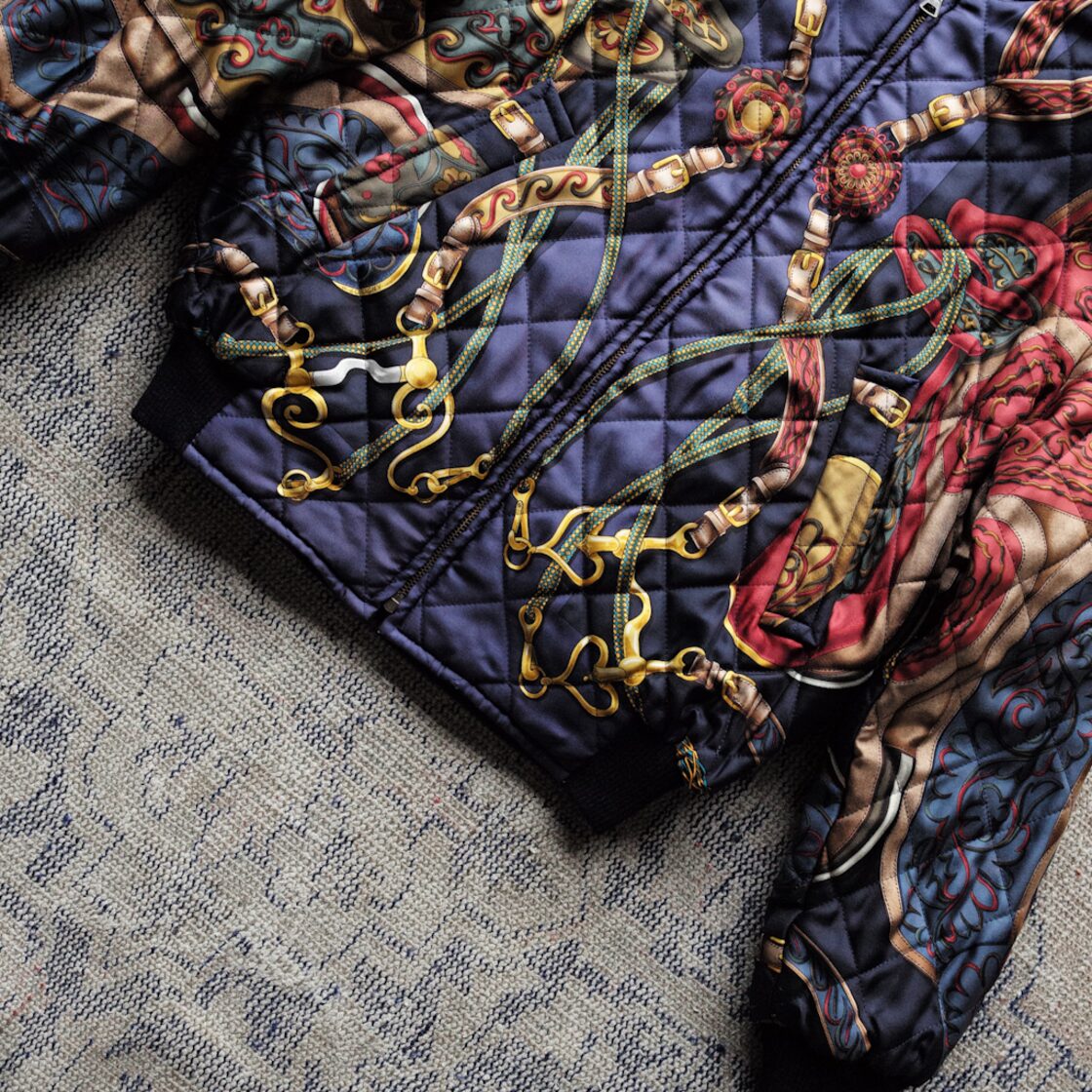 HERMES エルメス 総柄ジャガードニットセットアップ 半袖ニットTシャツ 
