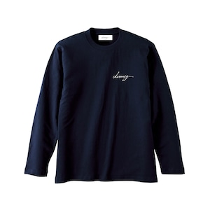 drowsy..EMBROIDERY FRONT LOGO LONG SLEEVE TEE / 23SS / NV