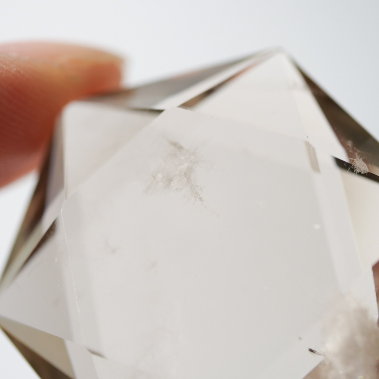 スモーキークォーツ ライトカラー / 六芒星 六角形 ヘキサグラム ヘキサゴン