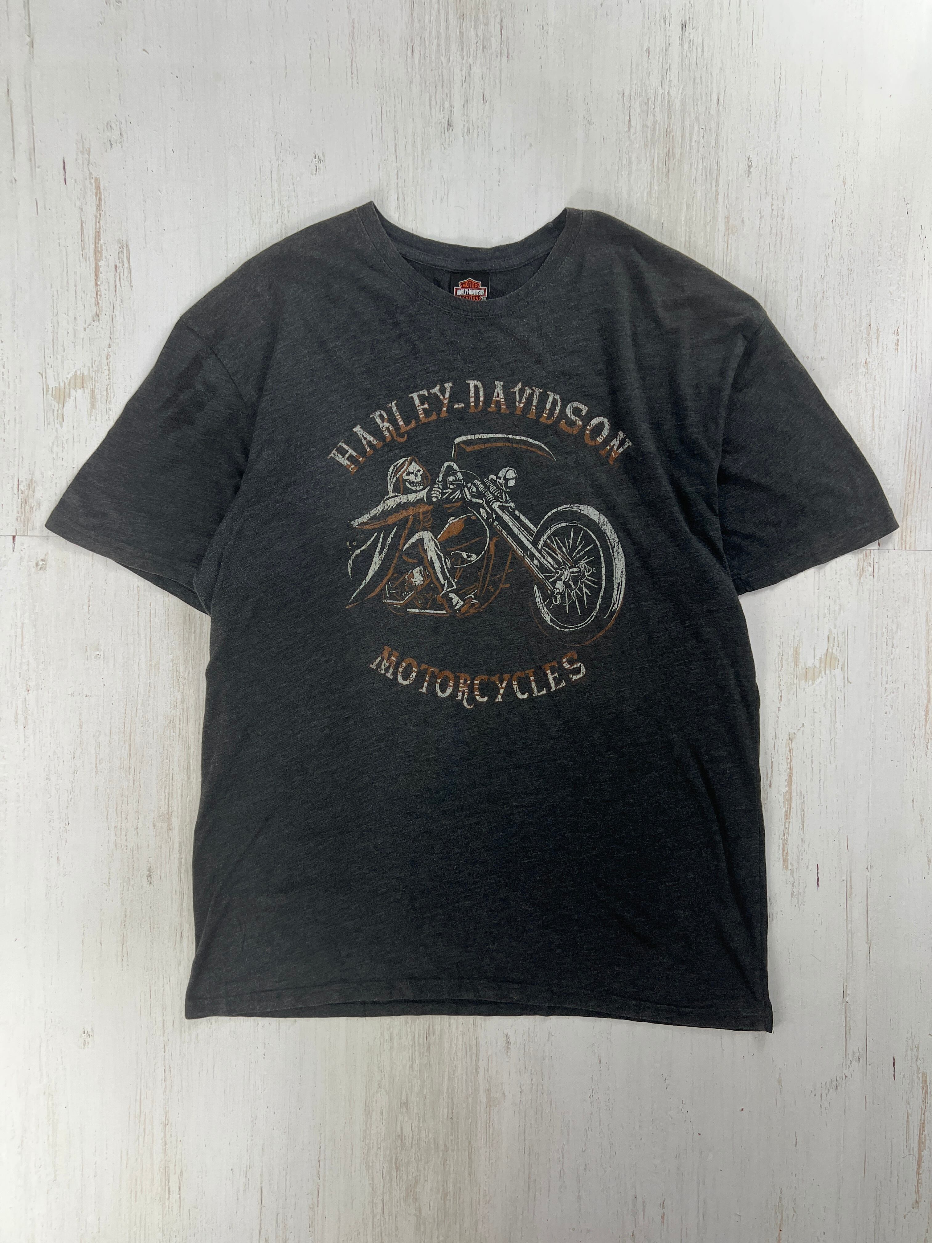 10’s ハーレーダビッドソン 死神&モーターサイクル ラスベガス Tシャツ #F550