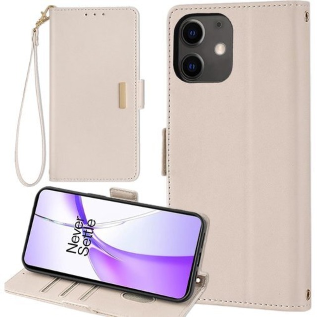 iPhone 12 mini ケース 手帳型 いphone12 mini ストラップケース いphone12mini 携帯ケース アップル アイフォン12 mini 手帳ケース いphone12ミニ ケース アイフォン 12 ミニ iPhone12mini カバー 手帳 適用 Cobeimisr case マグネット 携帯カバー ストラップ ストラップ付きケース スマホケース ベージュ 3288