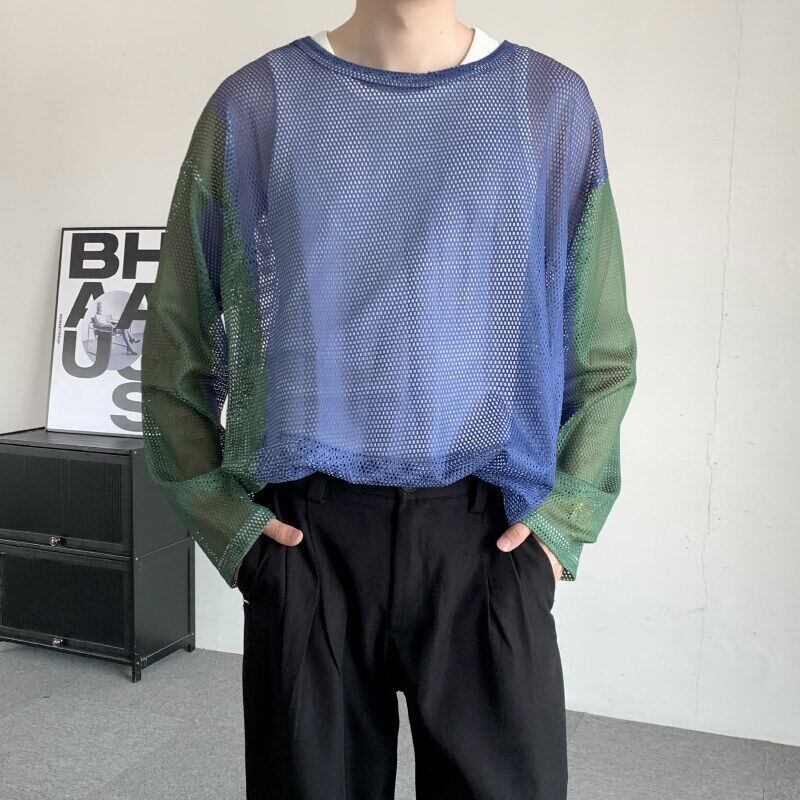 メッシュ素材 オーバーサイズ クルーネック トップス 1color MTO0335