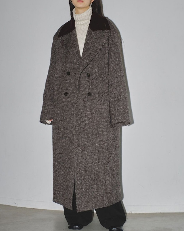 【送料無料】】Doublecollar Tweed Coat [TODAYFUL] /12320011