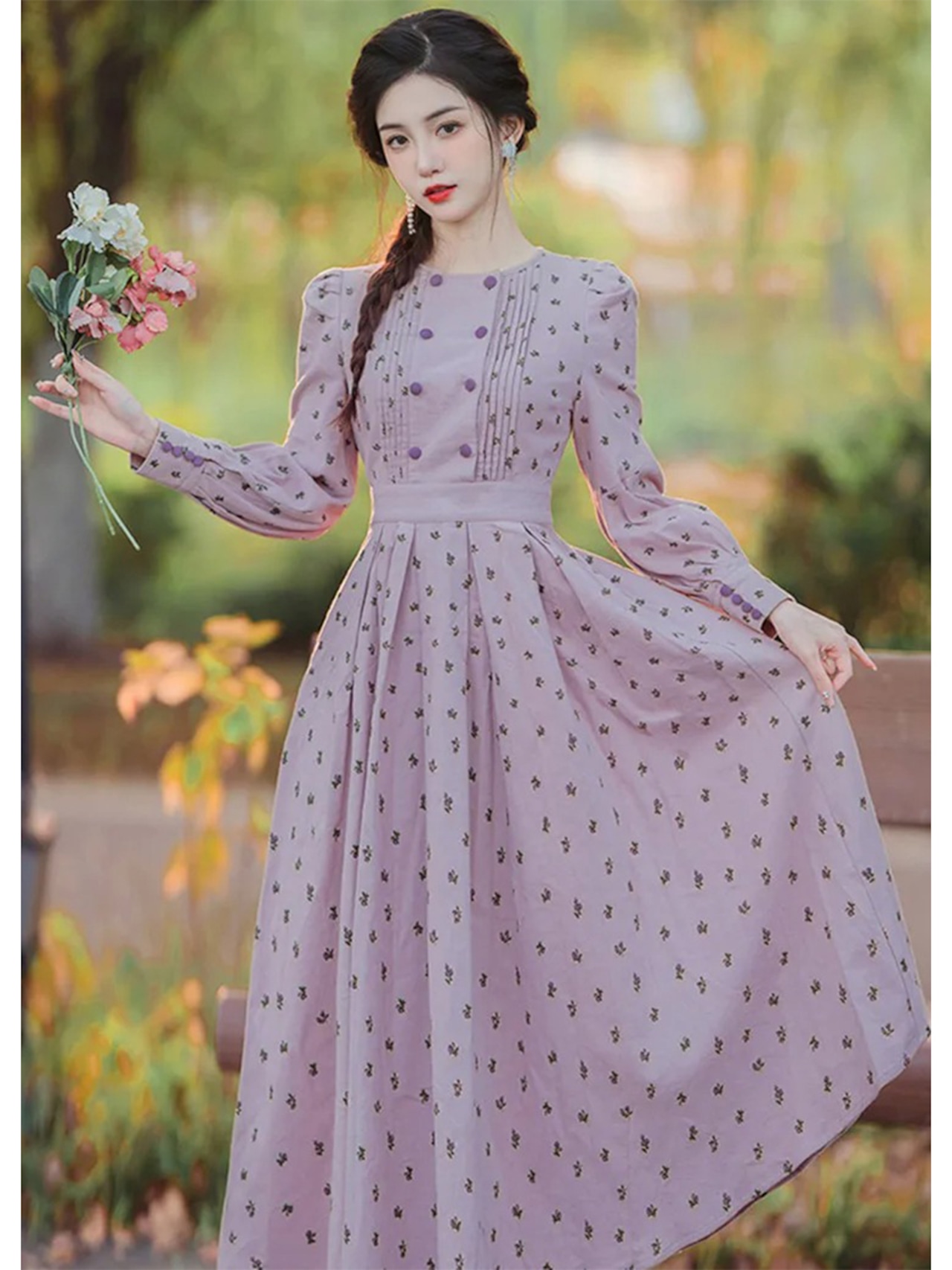 【0166】West Point Lavender Long Sleeve Dress