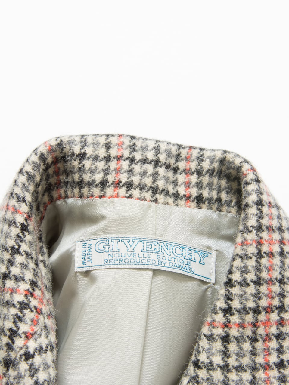 【GIVENCHY】Made in Japan gun club check double-breasted jacket（ジバンシーガンクラブチェック柄ダブルジャケット）1c