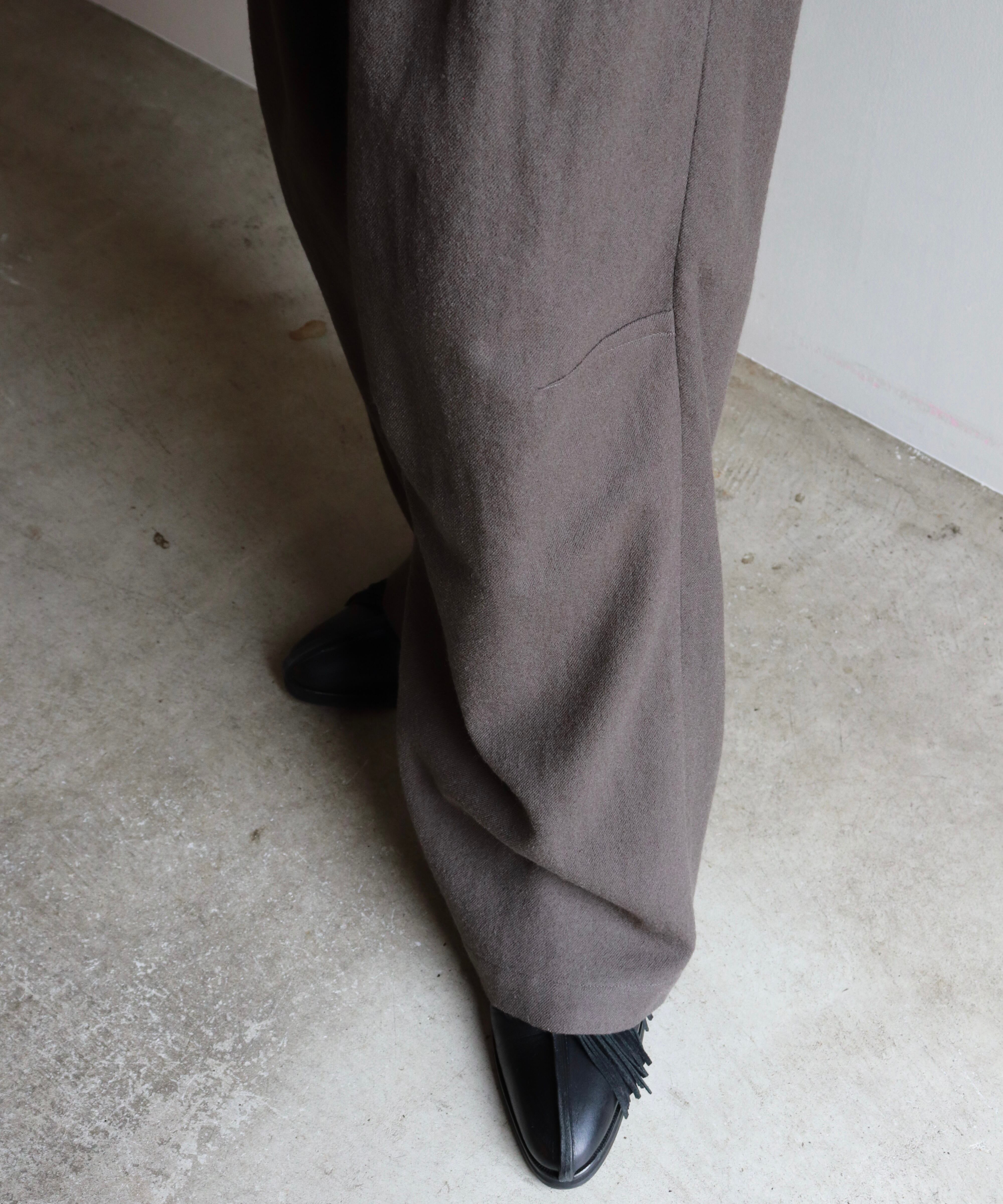 MATSUFUJI / M253-0402 / MILLING WOOL WIDE TROUSERS (TOUPE