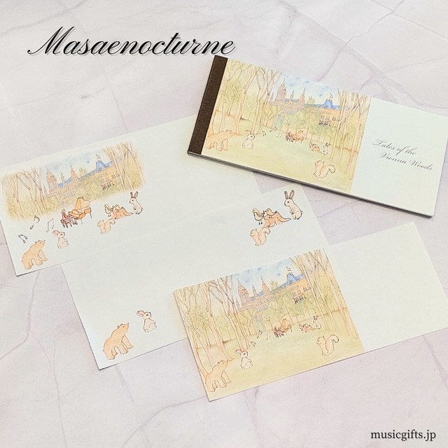 masaenocturne  一筆箋　ヨハン・シュトラウス / ウィーンの森の物語イメージ絵画