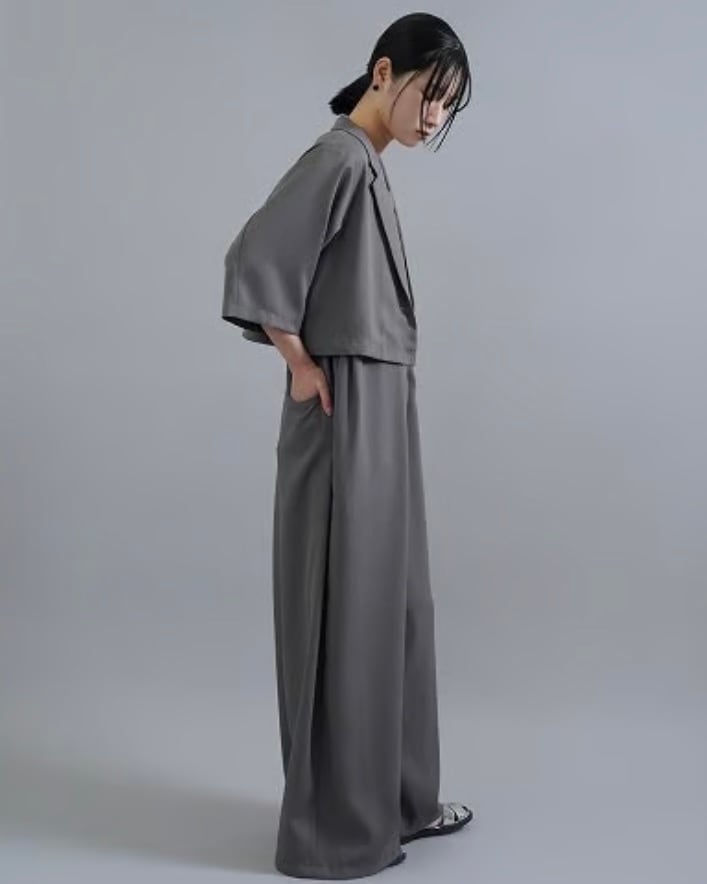 CYAN TOKYO 】バストタックワイドサロペット BROWN/36 | valance 福井