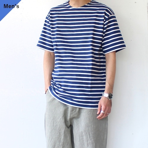 modAS ボーダー半袖Tee / 26007　（Blue × wHite）