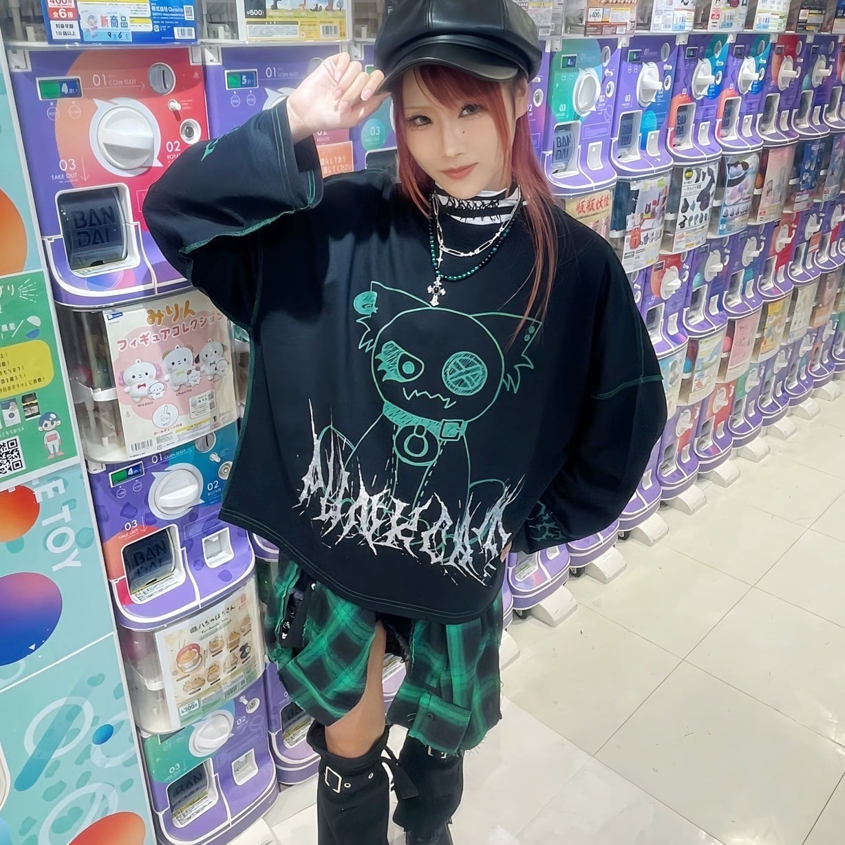 PUNK CATステッチロンT | VOLCAN&APHRODITE