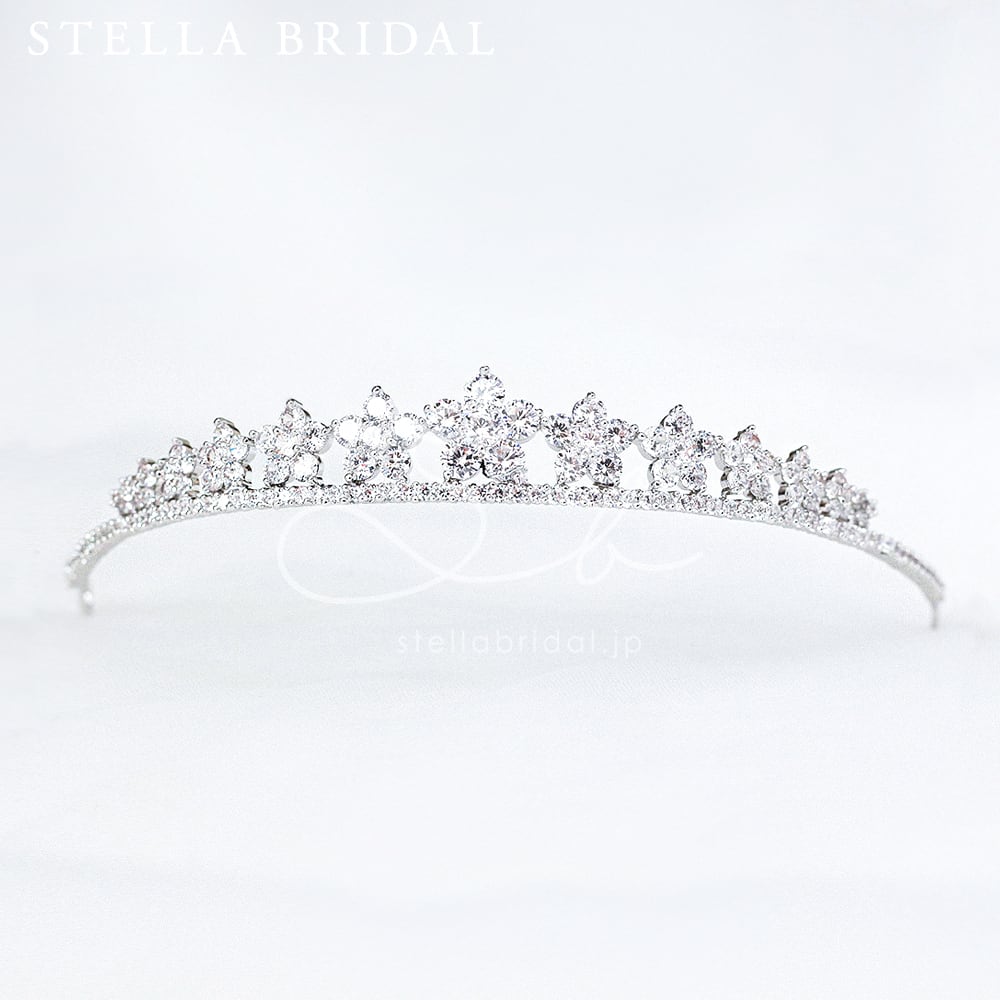 STELLA BRIDAL ティアラ シルバー クリスタル