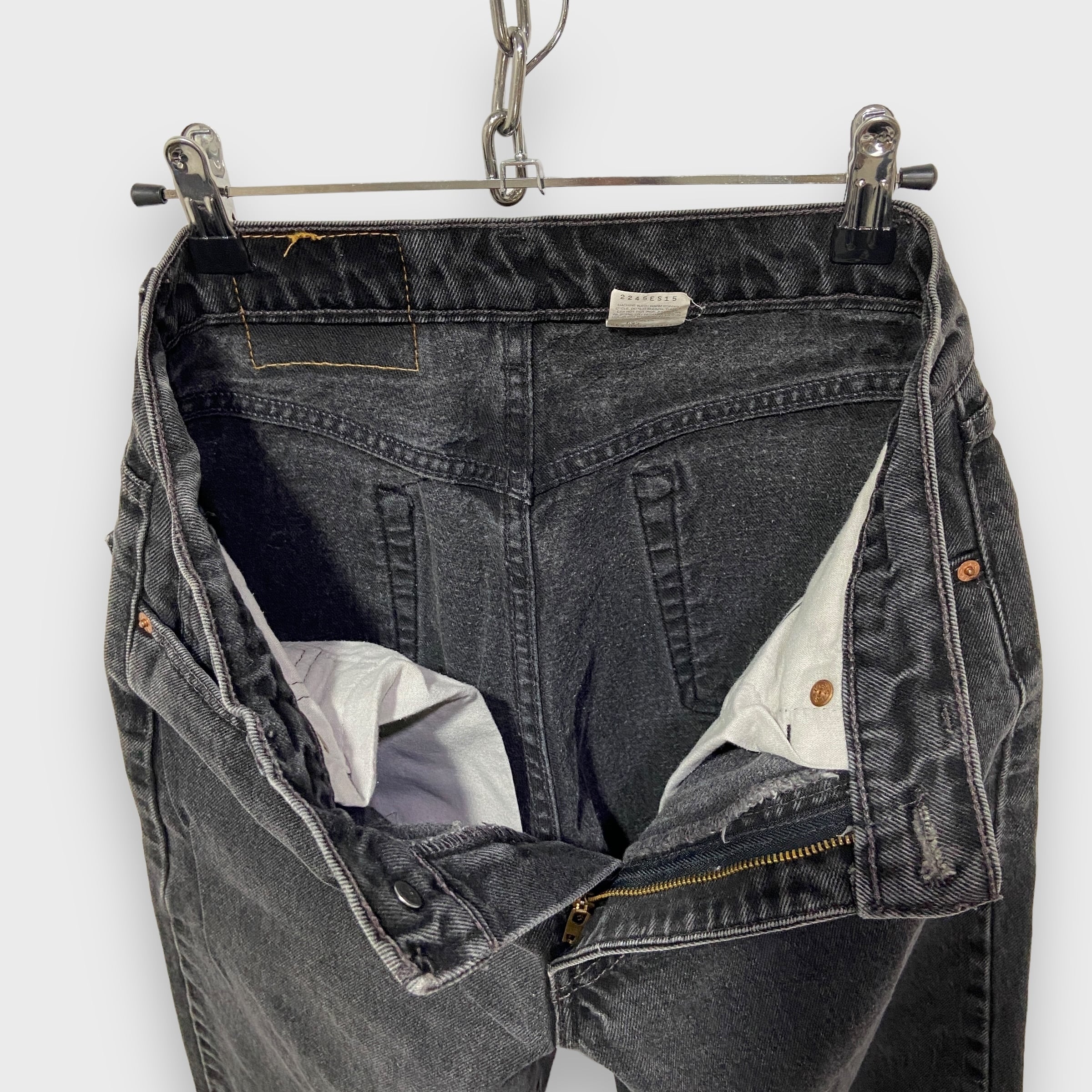90s USA製 Levi's 550 ブラックデニムパンツ W31L32 | 古着屋 Uan 90s USA製 Levi's 550 ブラックデニムパンツ W31L32 | 古着屋 Uan