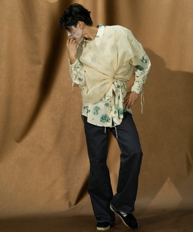 Midorikawa / MID26SS-SH05  ORGANDY WORK SHIRT(CANDLE)