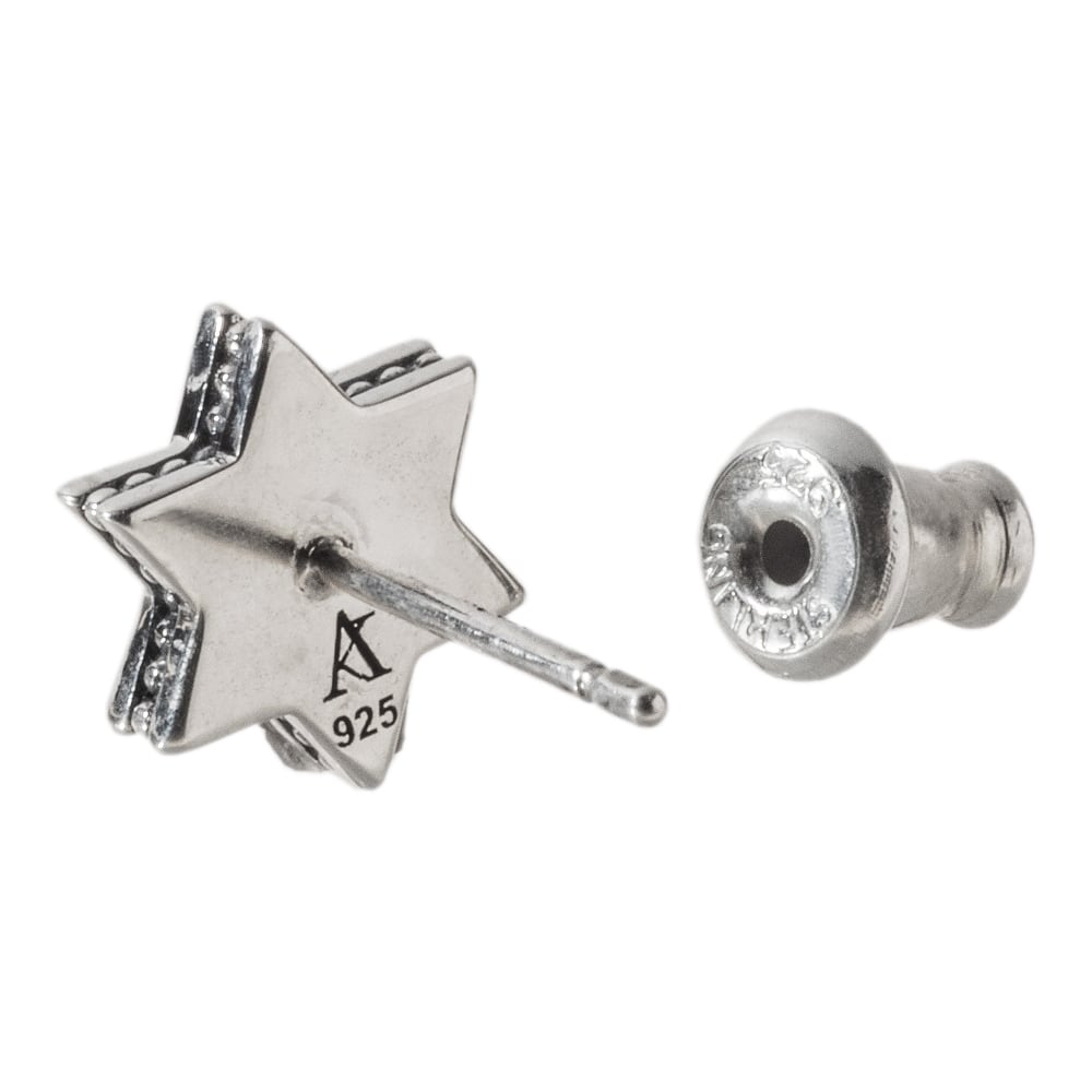 ヘキサグラムスタッドピアスBL AKE0073 片耳用 Hexagram stud earrings